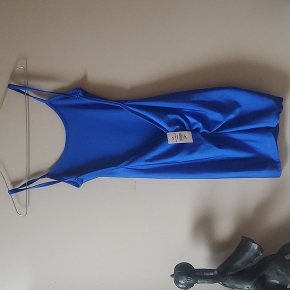 Blue Low Back Dress - Picture 2 of 3